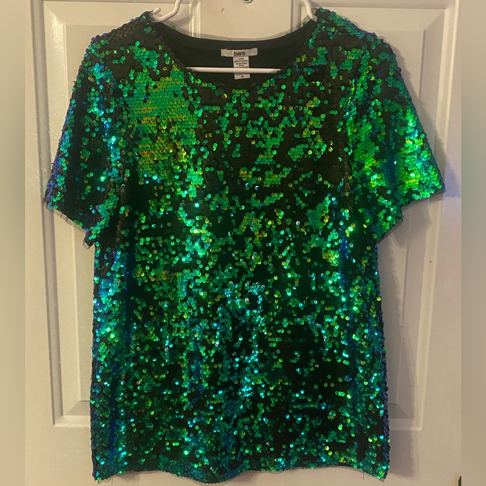 Green Sequin Top💕